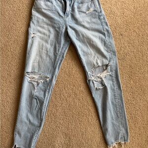 Distressed Light Blue Jeans